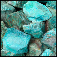 Chrysocolla in Quartz, Rough Rock, per lb