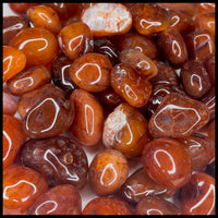 Carnelian Agate, Tumbled Stone, 1 lb lot