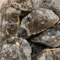 Smoky Quartz, Dark, Tumbling Rough, per lb