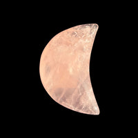 Rose Quartz Moon Carving