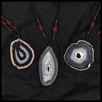 Agate Necklace - Neutral Agate Slice