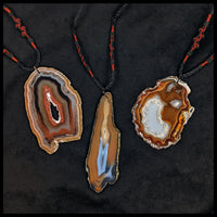 Agate Necklace - Orange Agate Slice