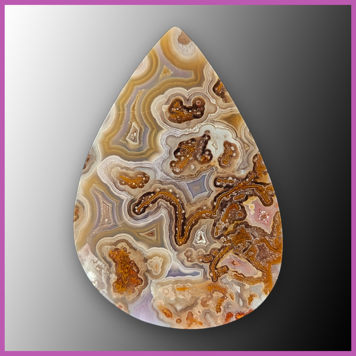 Agua nueva Agate 60.76 ct fancy Cabochon y30675 Superb Cab 45.00 shops 44.10 mm Gemstone Loose Gem