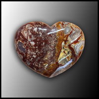 Agua Nueva Moss Agate Heart, 4cm