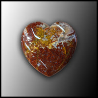 Agua Nueva Moss Agate Heart, 3cm