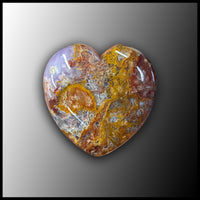 Agua Nueva Moss Agate Heart, 3cm