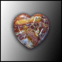 Agua Nueva Moss Agate Heart, 3cm