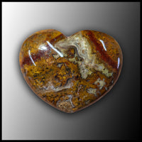 Agua Nueva Moss Agate Heart, 4cm