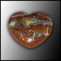 Agua Nueva Moss Agate Heart, 4cm