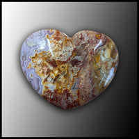 Agua Nueva Moss Agate Heart, 4cm