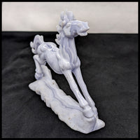 BLH101 Blue Lace Agate Horse Carving