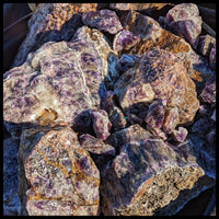 Chevron Amethyst, Morocco, Rough Rock, per lb