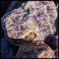 Chevron Amethyst, Morocco, Rough Rock, per lb