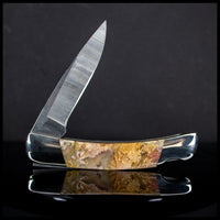 FAS127jr Regency Rose Plume Agate Knife
