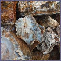 Graveyard Point Plume Agate, Classic, Rough Rock, per lb