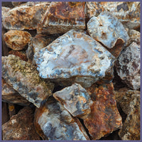 Graveyard Point Plume Agate, Classic, Rough Rock, per lb