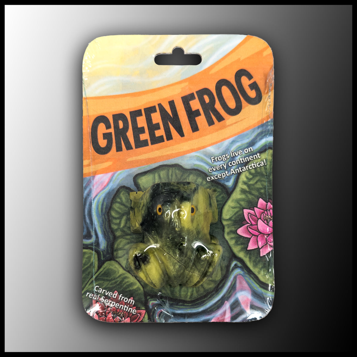 Carved Critter - Green Frog| The Gem Shop, Inc.