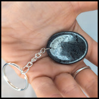 Worry Stone Hematite Keychain