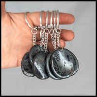 Worry Stone Hematite Keychain