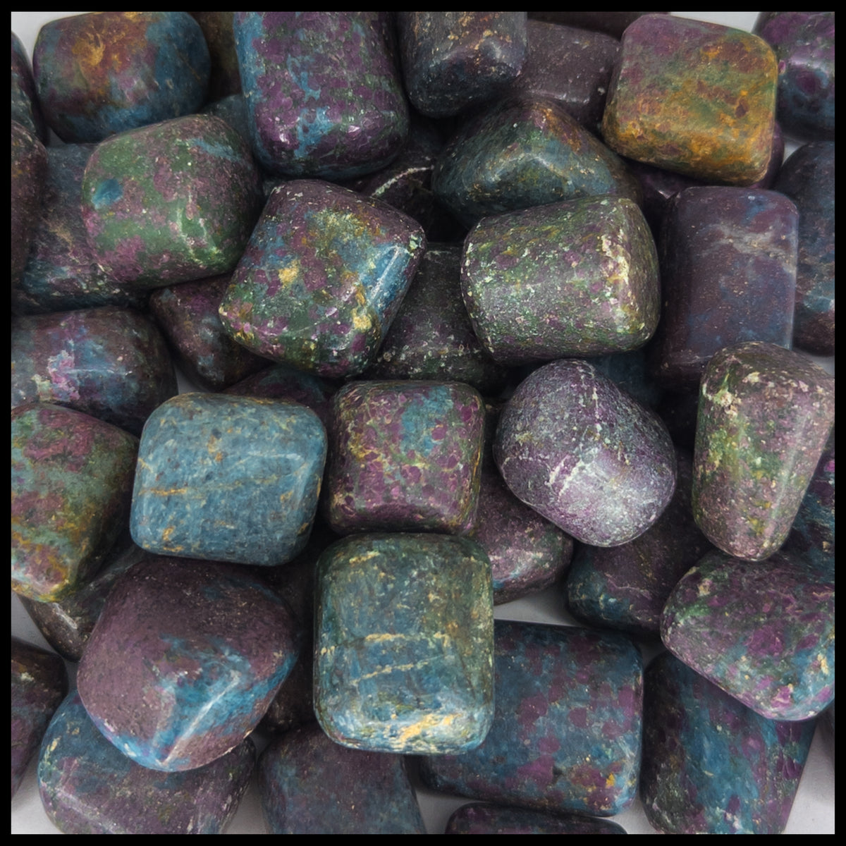 Ruby in Kyanite, Tumbled Stone, 1 lb lot| The Gem Shop, Inc.