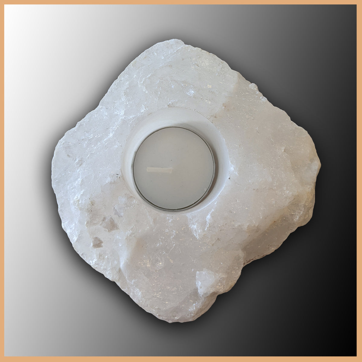 Milky Quartz Candle Holder| The Gem Shop, Inc.
