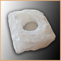 Clear Quartz Candle Holder