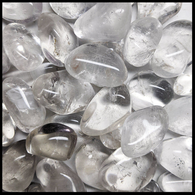 Clear Quartz, Tumbled Stone, lb lot