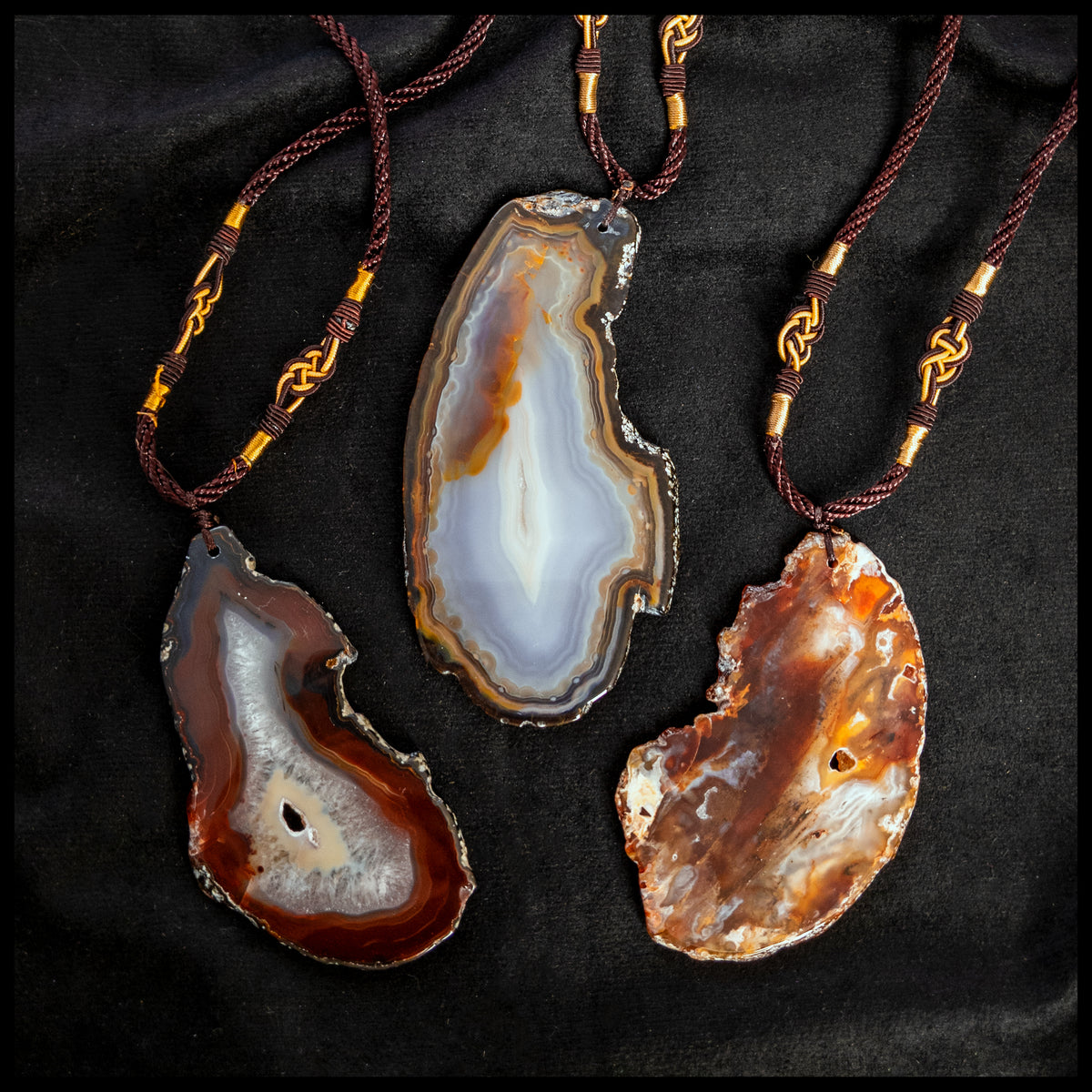 Agate slice pendant sales