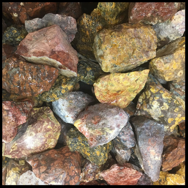 Leopardskin Rhyolite, Tumbling Rough, per lb1