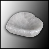 Selenite Bowl, Heart, 14 cm