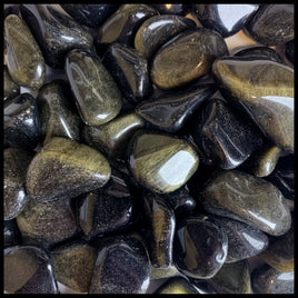 Sheen Obsidian, Tumbled Stone, 1 lb lot