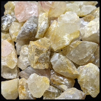 Yellow Hematoid Quartz, Tumbling Rough, per lb