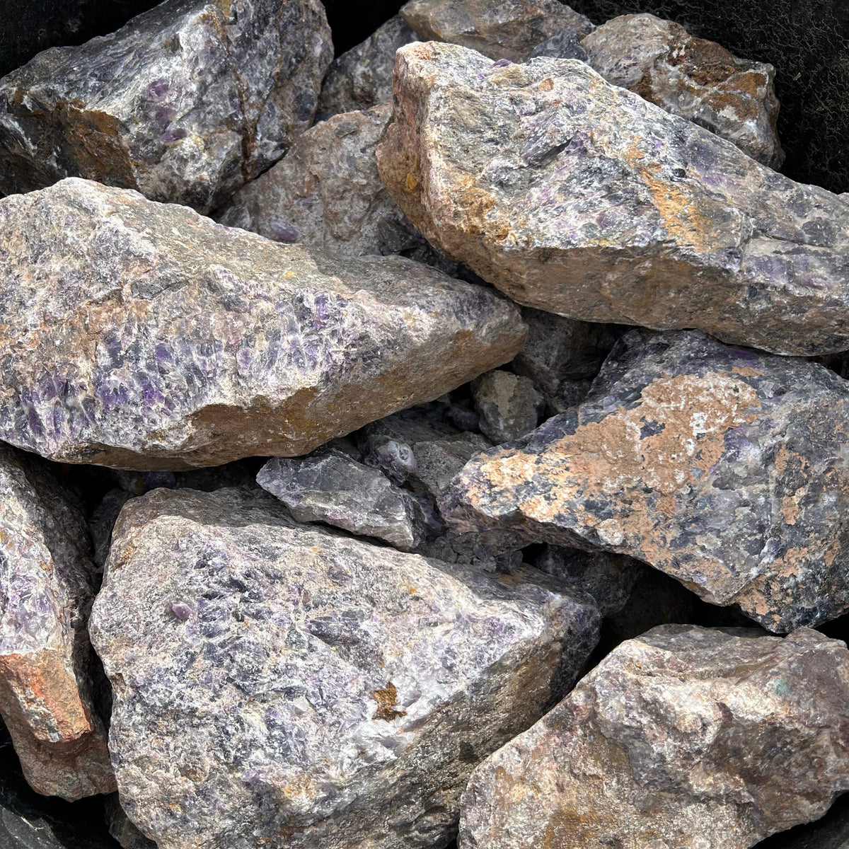 Chevron Amethyst, Morocco, Rough Rock, per lb| The Gem Shop, Inc.
