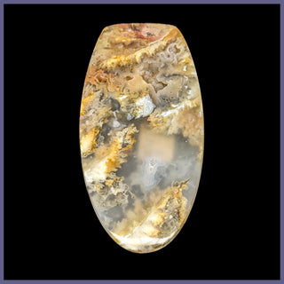 RRP711c Regency Rose Plume Agate Cabochon