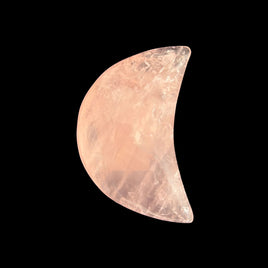Rose Quartz Moon Carving