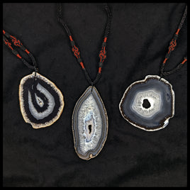 Agate Necklace - Neutral Agate Slice