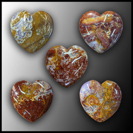 Agua Nueva Moss Agate Heart, 3cm