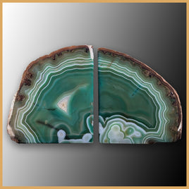 BKD345 Brazilian Agate Bookends