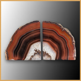 BKD376 Brazilian Agate Bookends