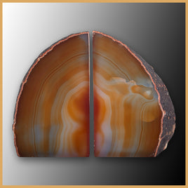 BKD379 Brazilian Agate Bookends