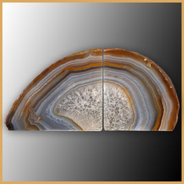 BKD392 Brazilian Agate Bookends