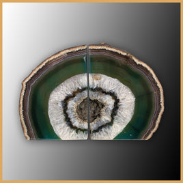 BKD397 Brazilian Agate Bookends