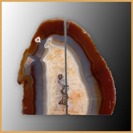 BKD420 Brazilian Agate Bookends