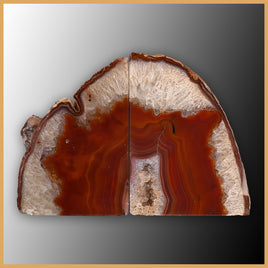 BKD421 Brazilian Agate Bookends