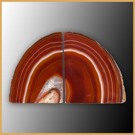 BKD422 Brazilian Agate Bookends