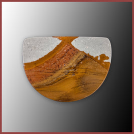 BMP163c Blue Mustang Picture Jasper Cabochon