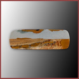 BMP166c Blue Mustang Picture Jasper Cabochon