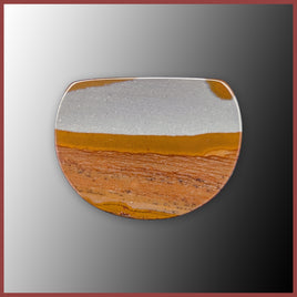 BMP169c Blue Mustang Picture Jasper Cabochon