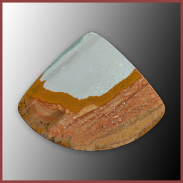 BMP184c Blue Mustang Picture Jasper Cabochon