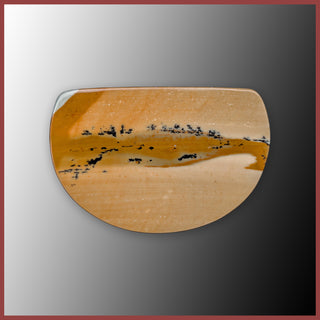 BMP187c Blue Mustang Picture Jasper Cabochon